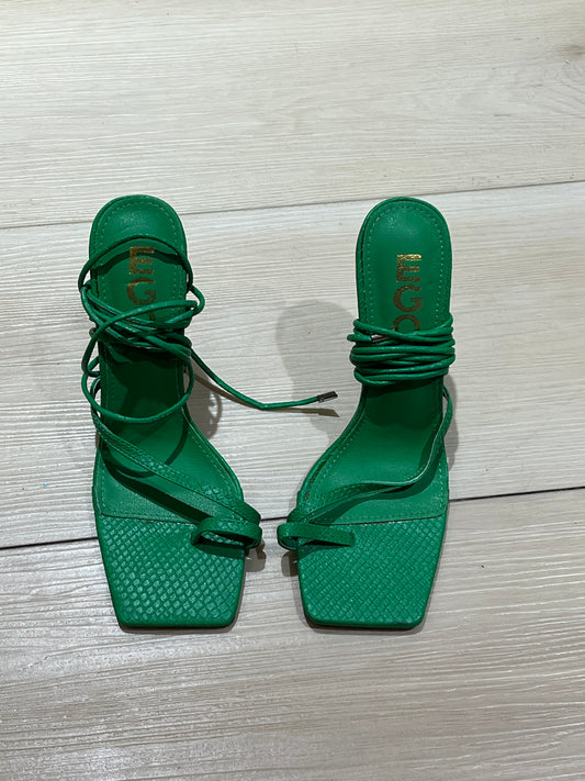 Green heels size UK 6