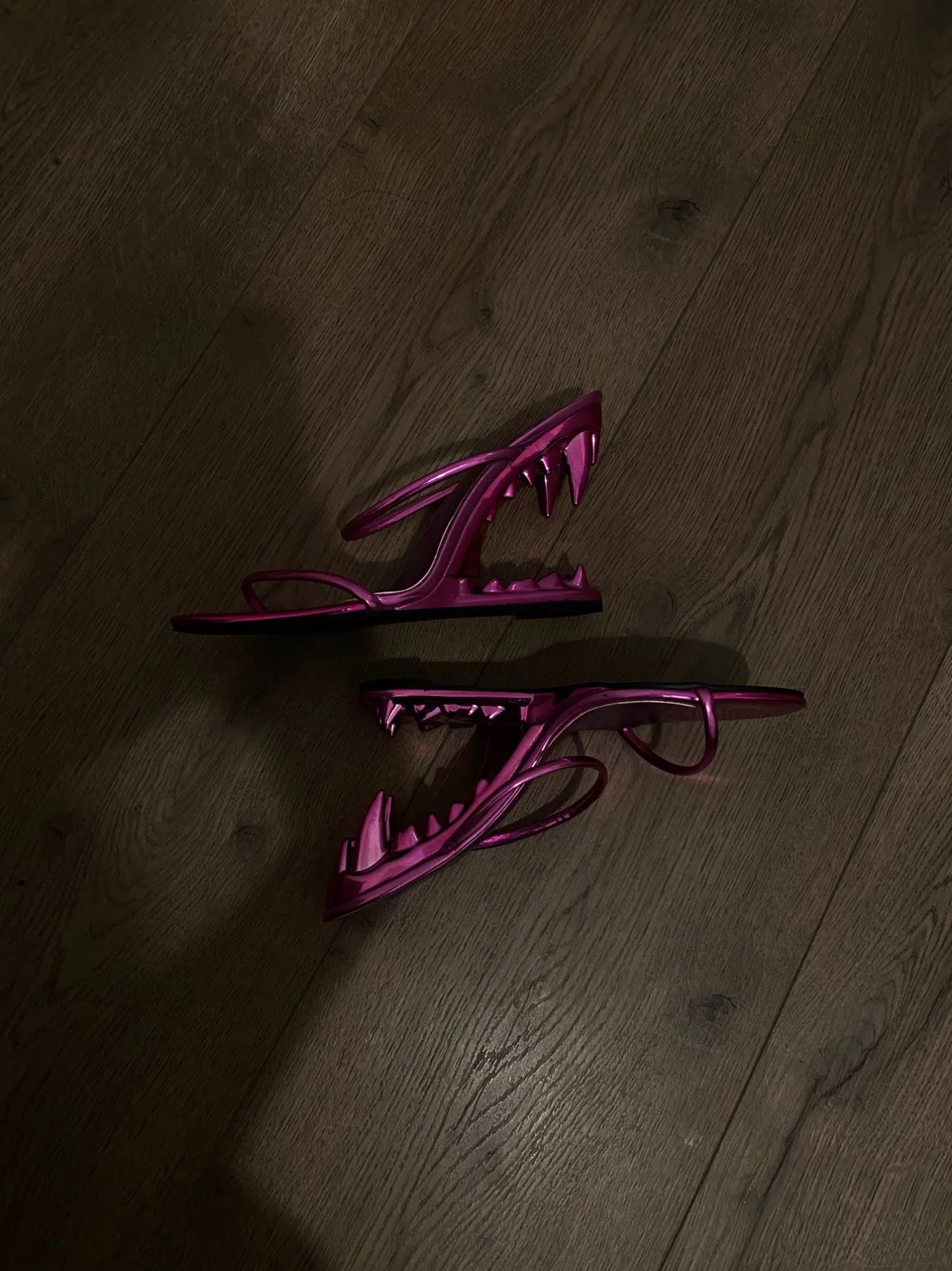 Pink Metallic Teeth Shoes