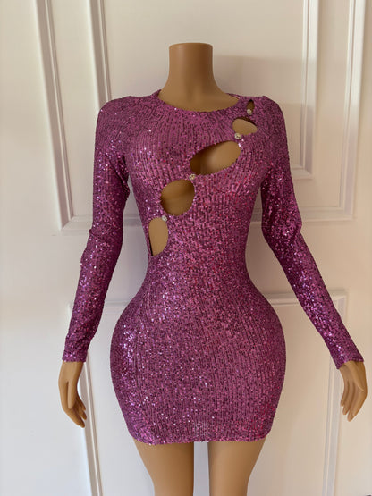 Pink sequin dress