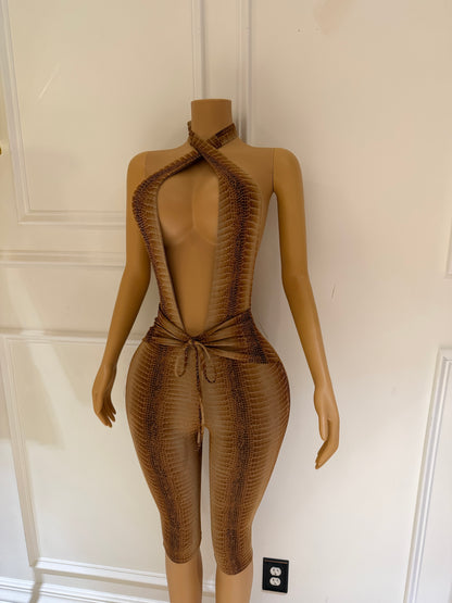 Snakeskin Jumpsuit