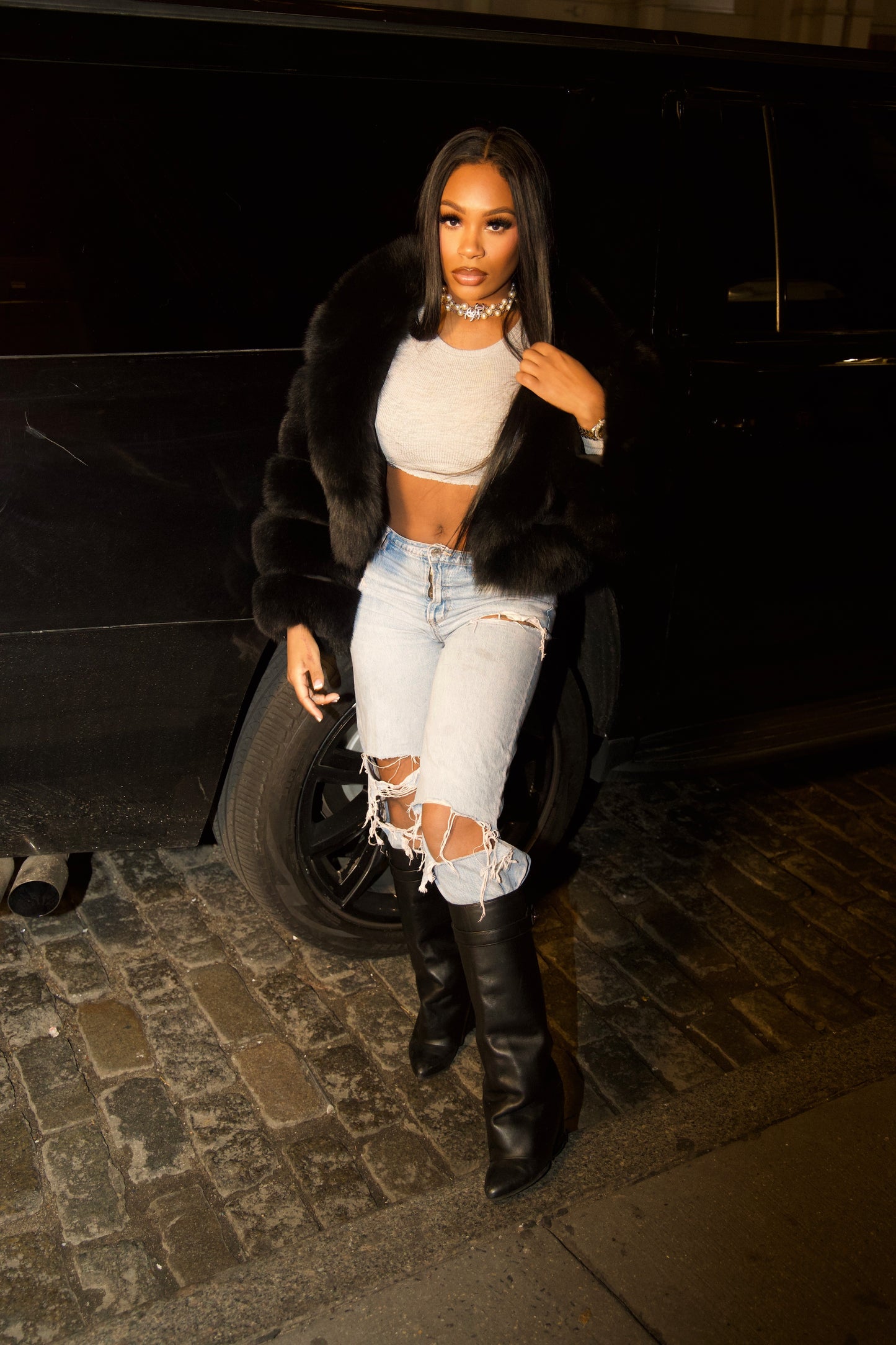 Fox Fur Bomber