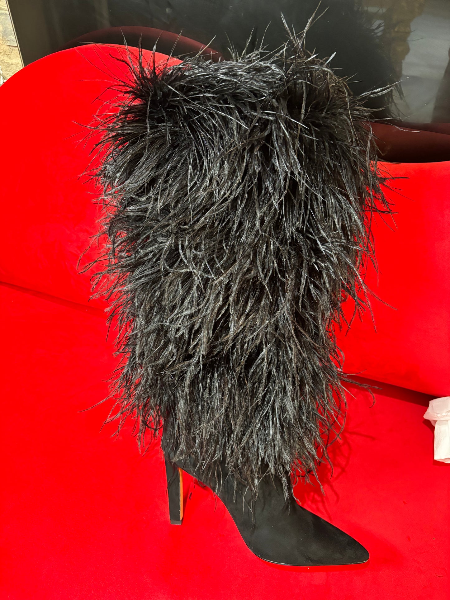 Ostrich Feather Boots