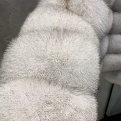 Fox Fur Bomber With No hood