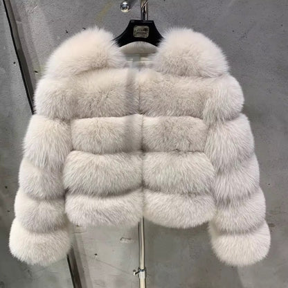 Fox Fur Bomber With No hood
