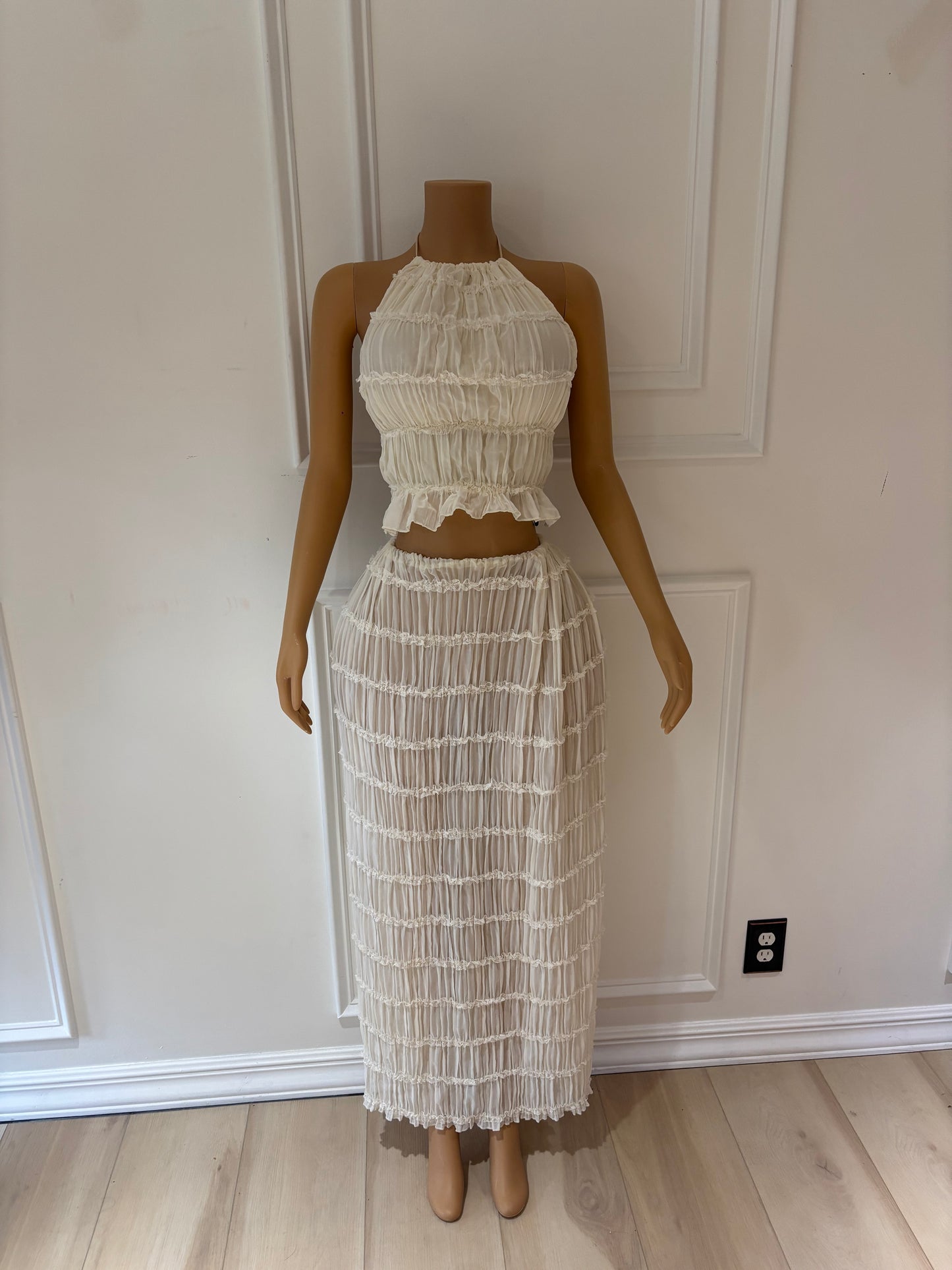 Cream two piece