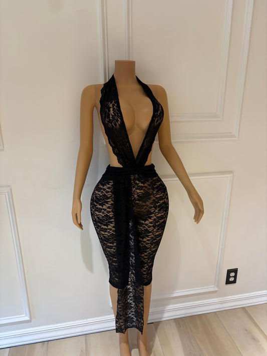 Black Lace Jumpsuit