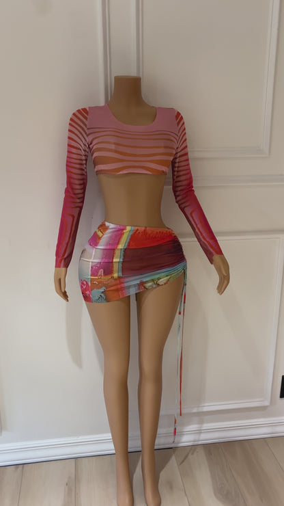 Pink two piece set