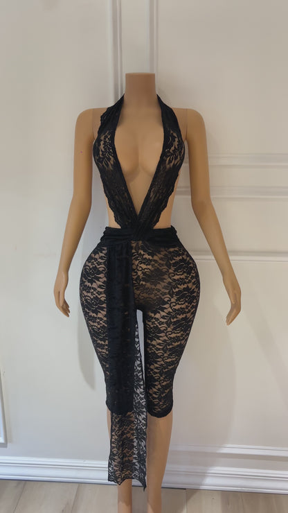 Black Lace Jumpsuit
