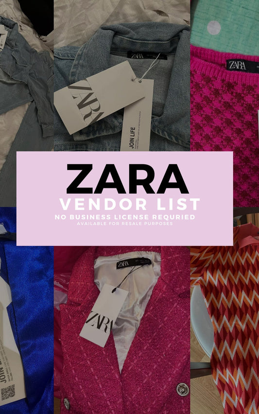 Zara Vendor List